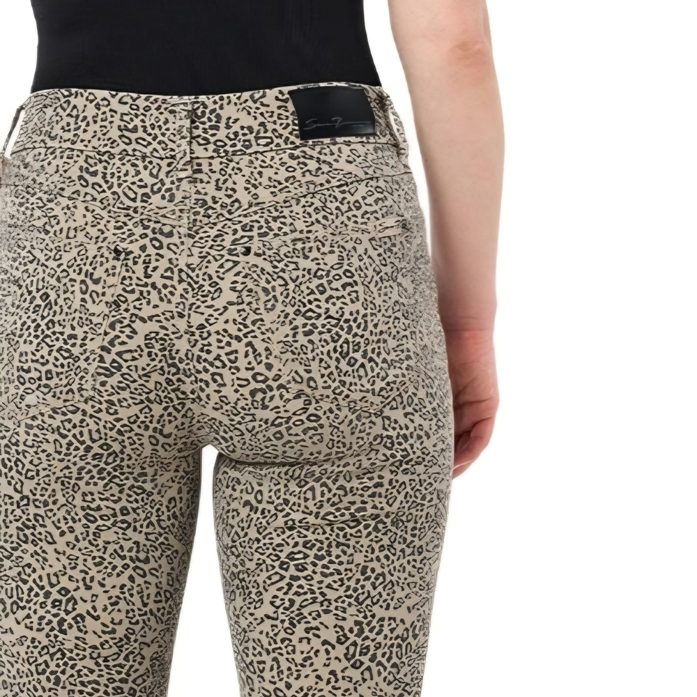 Seven7 Tummyless Skinny Jeans in Leopard Print